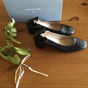 Everlane Black Leather Day Heel
